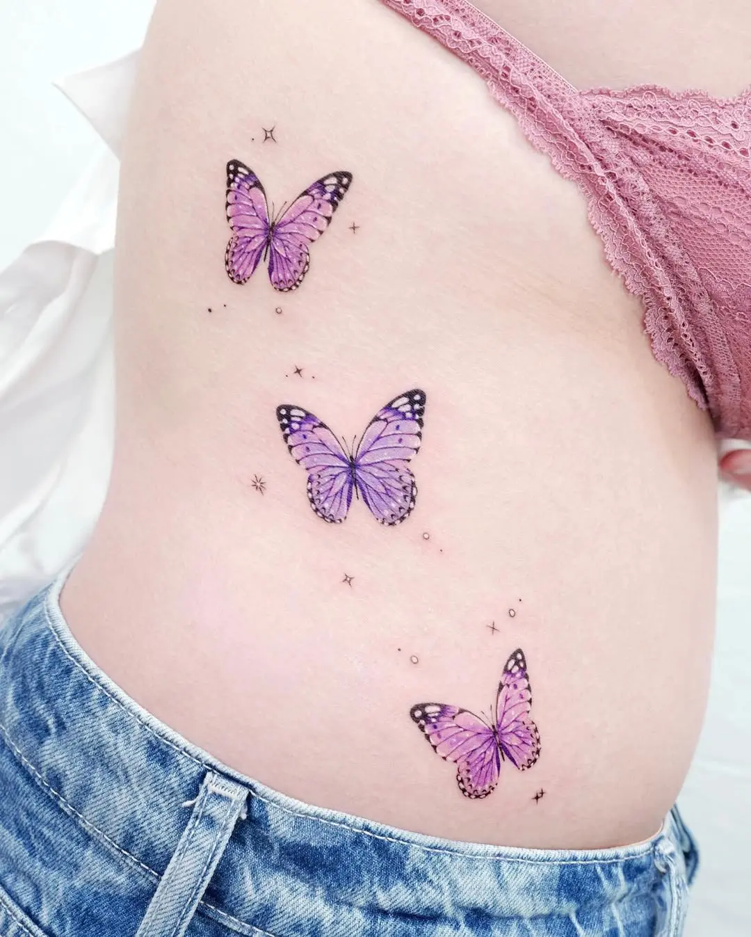 Stunning Butterfly Rib Tattoos for Women