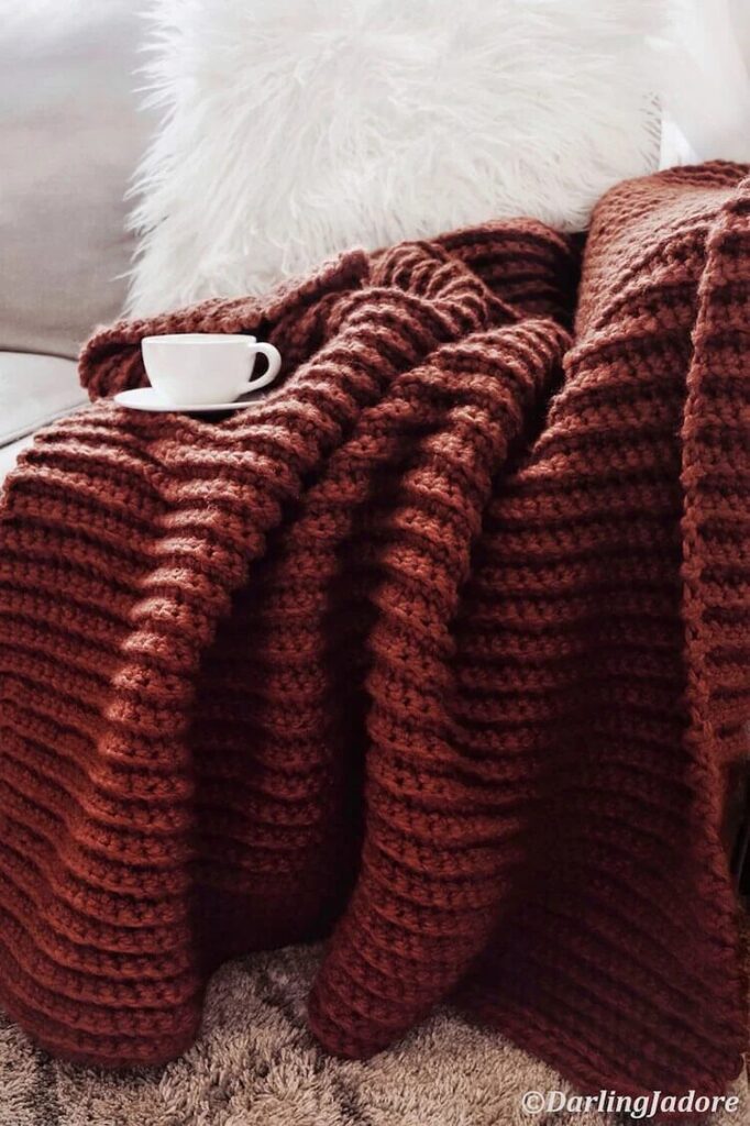 chunky-crochet-blanket-rustic-brown