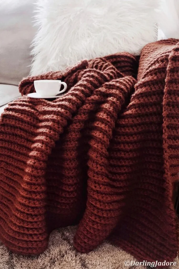 chunky-crochet-blanket-rustic-brown