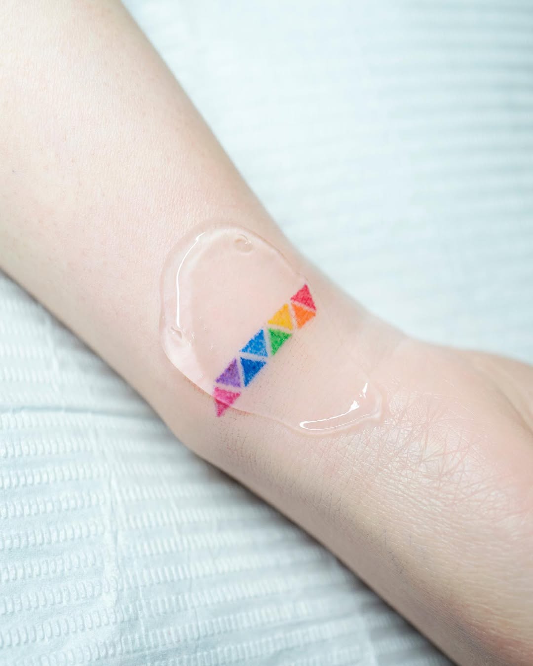 Vibrant Rainbow Tattoo Design on Skin