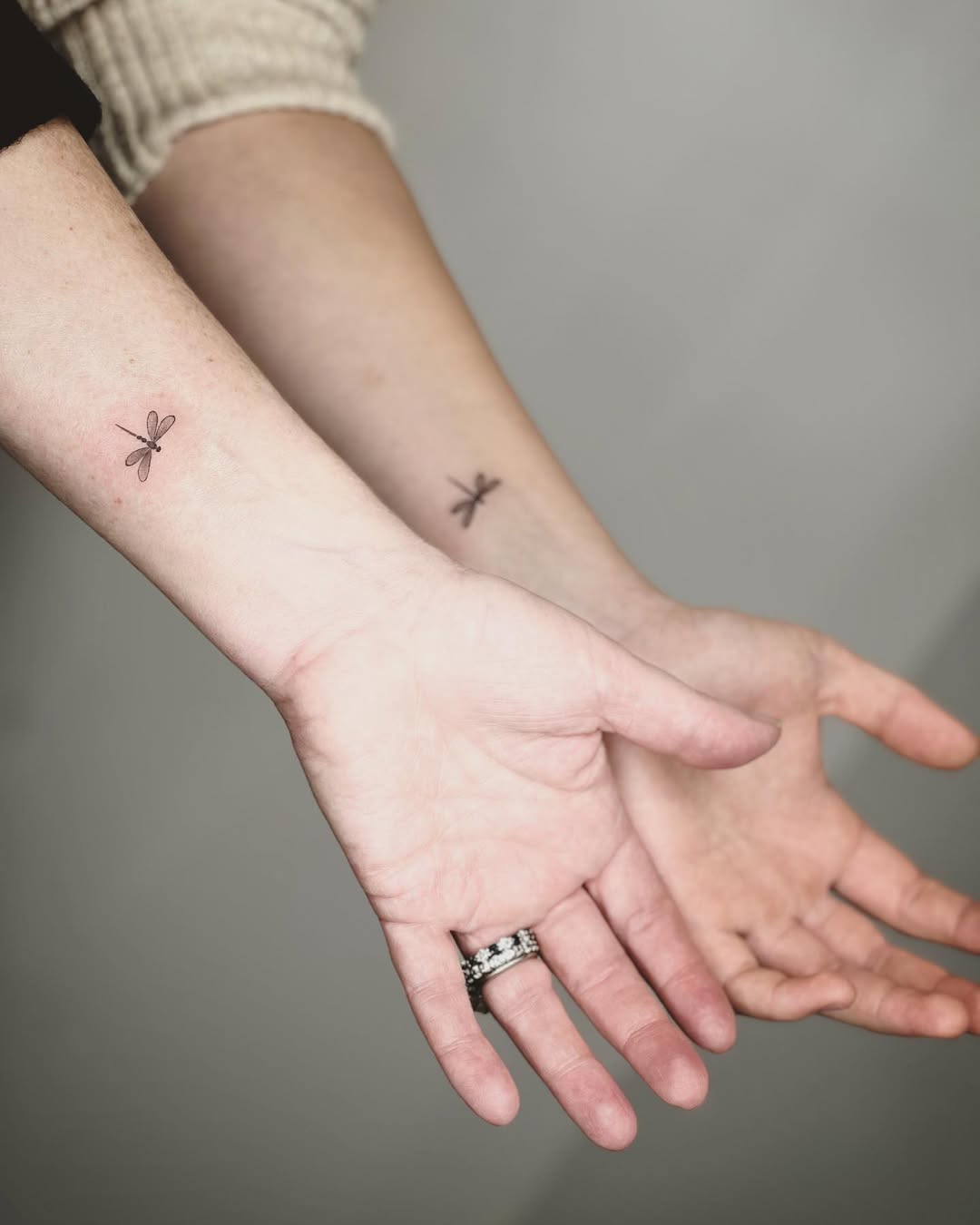 Charming minimalist dragonfly tattoo designs