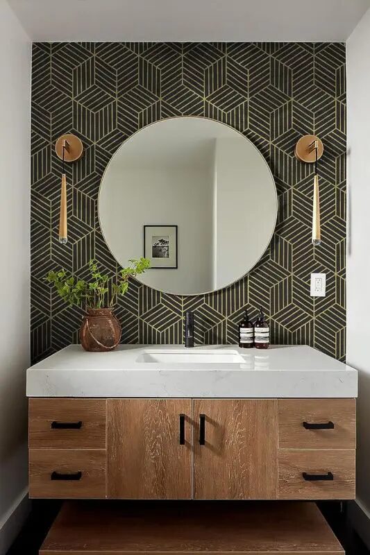 Stylish Geometric Patterns for Modern Bathrooms