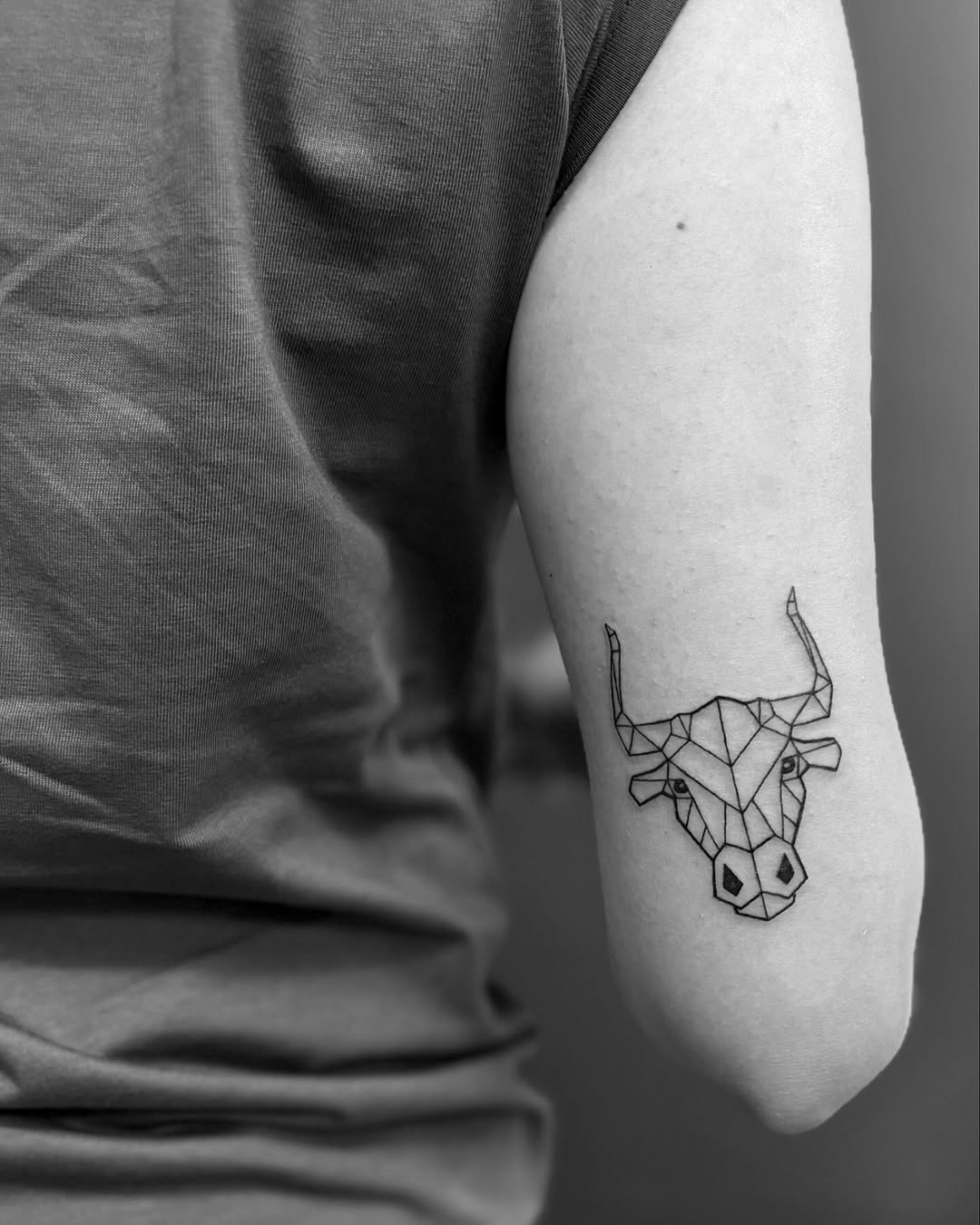 Geometric Taurus Tattoo