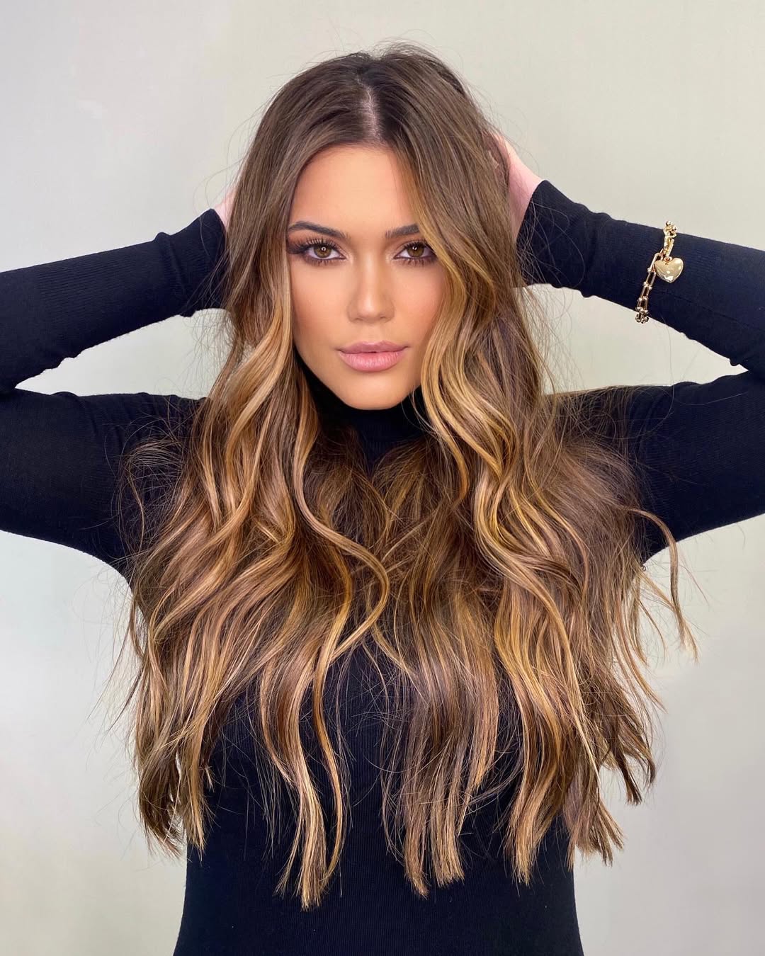 Golden Brunette Waves