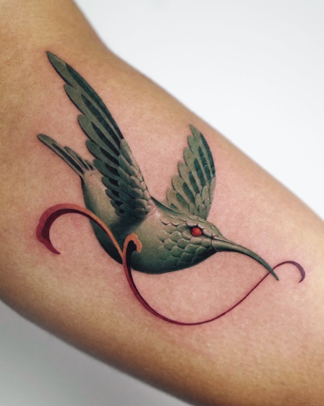 Elegant hummingbird soaring with vivid details