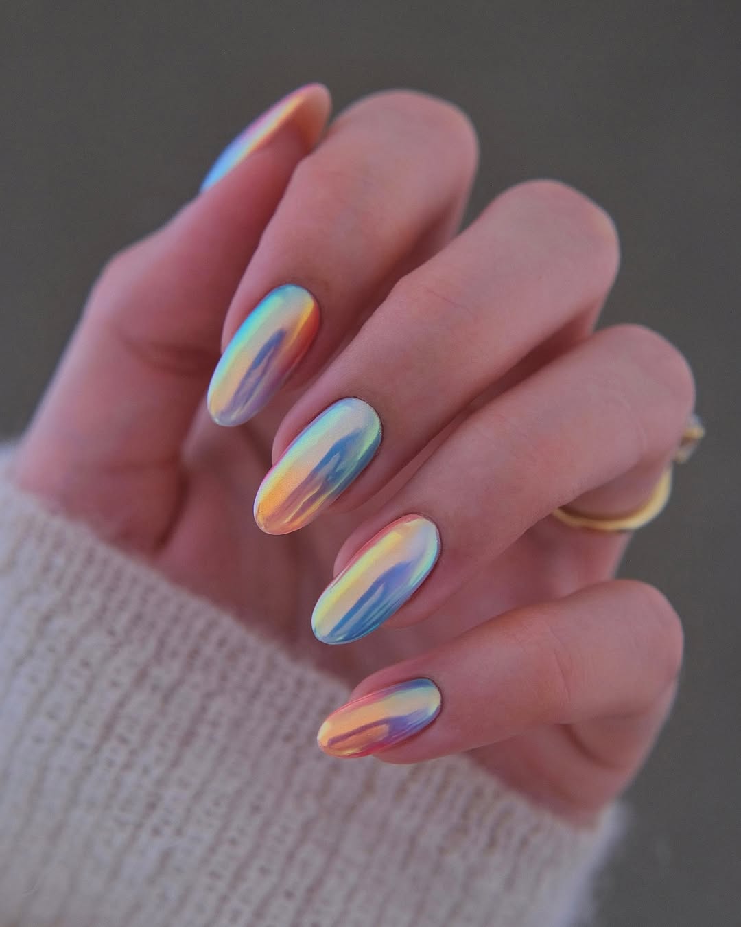 Iridescent Chrome Nails