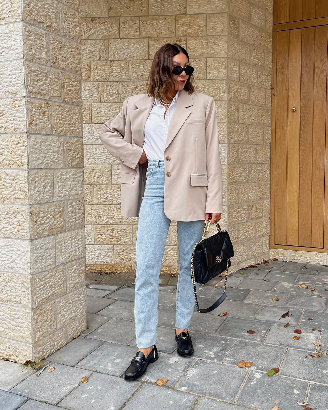 Chic loafers outfit for a casual day out