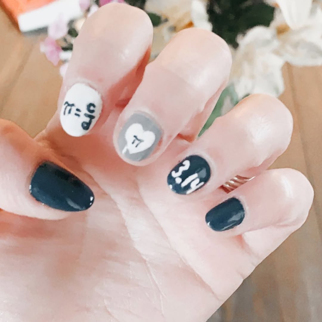 Chic Math-Inspired Nail Art Design