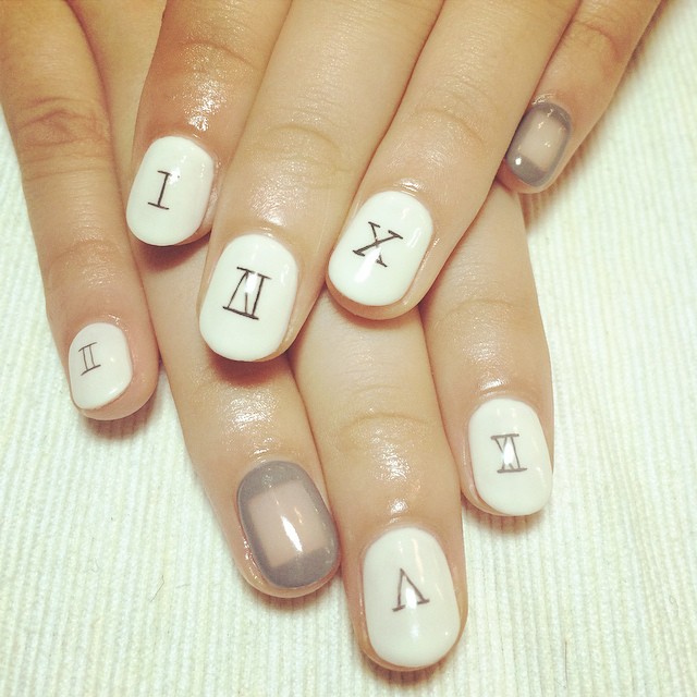 Chic Math-Inspired Nail Art Design