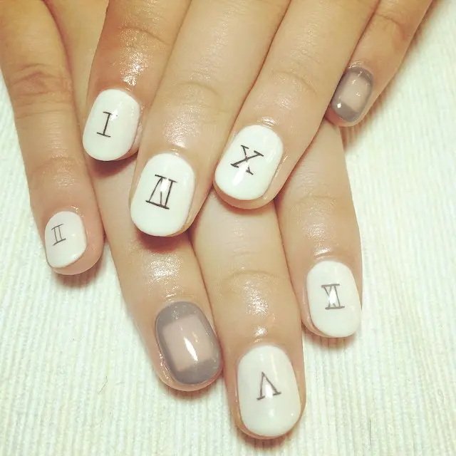 Chic Math-Inspired Nail Art Design