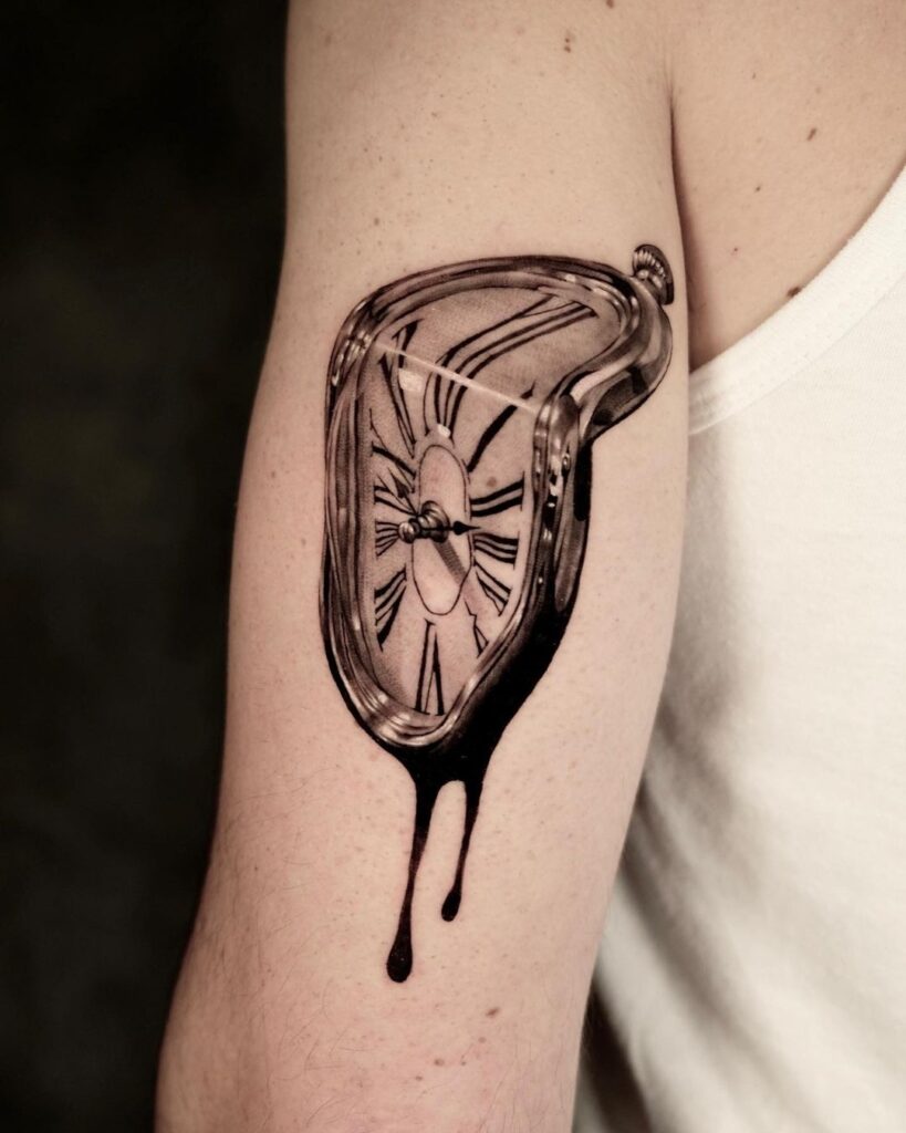 melting-clock-surrealist-tattoo