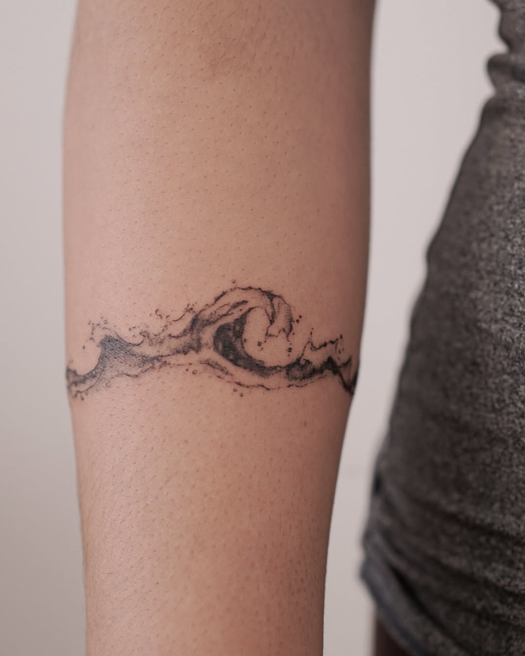 Minimalist Wave Tattoo