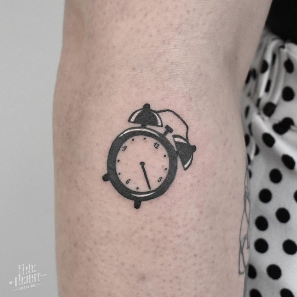 minimalist-alarm-clock-tattoo