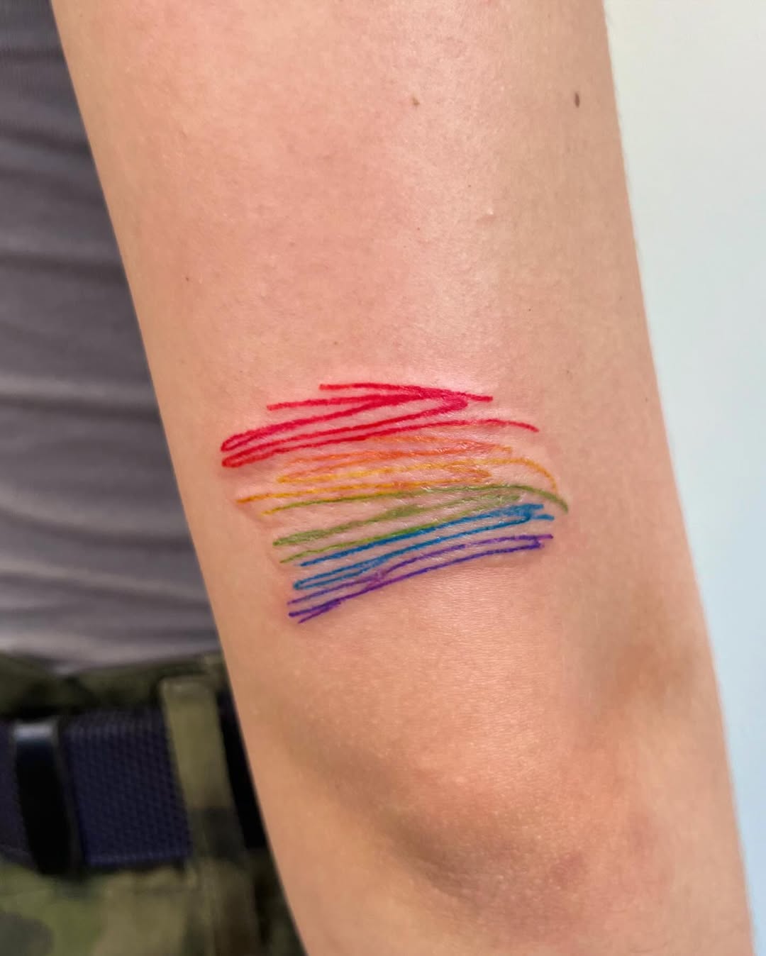 Stunning Minimalist Rainbow Tattoo Design