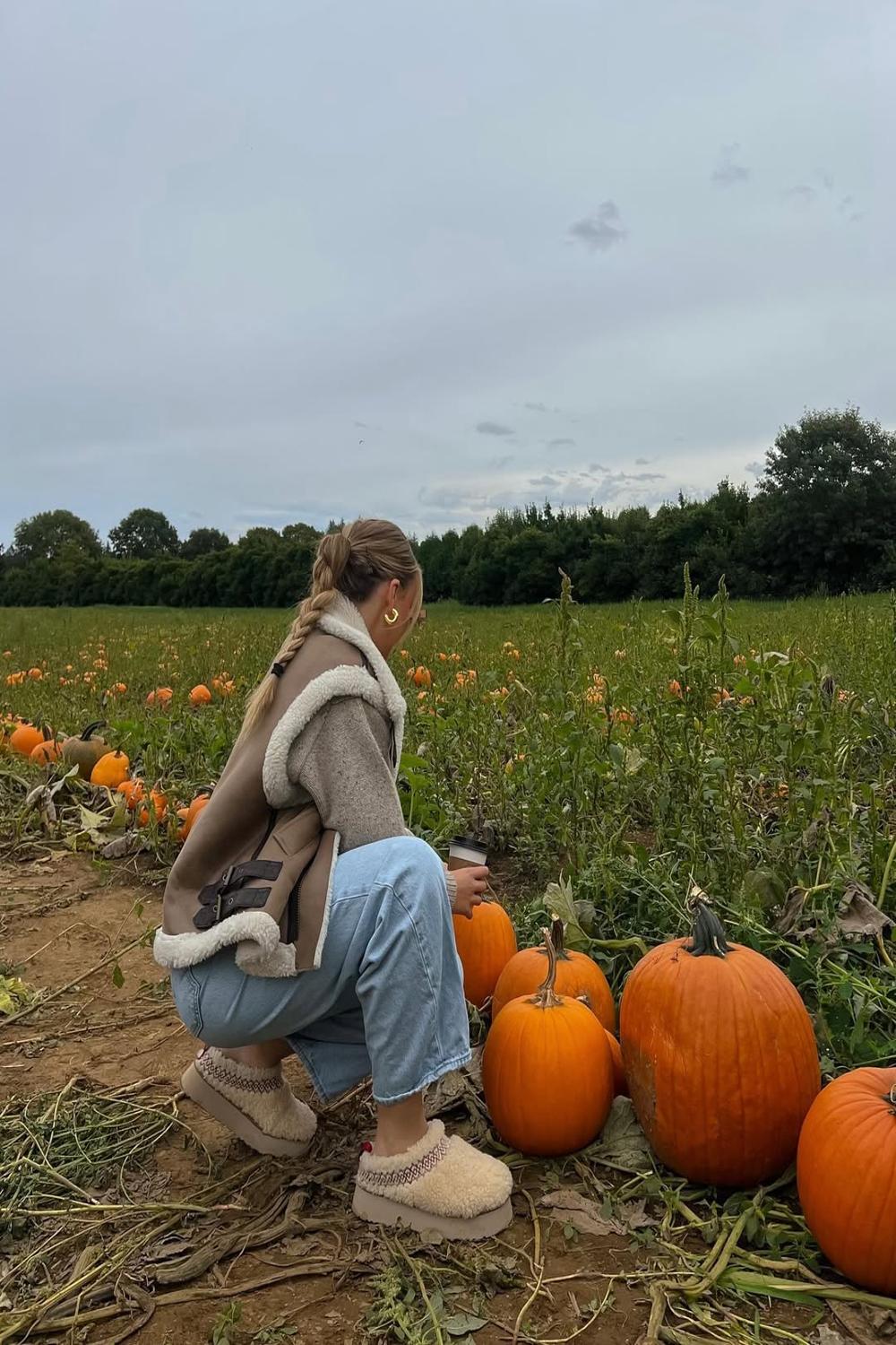 Cozy Fall Vibes with Uggs and Pumpkins