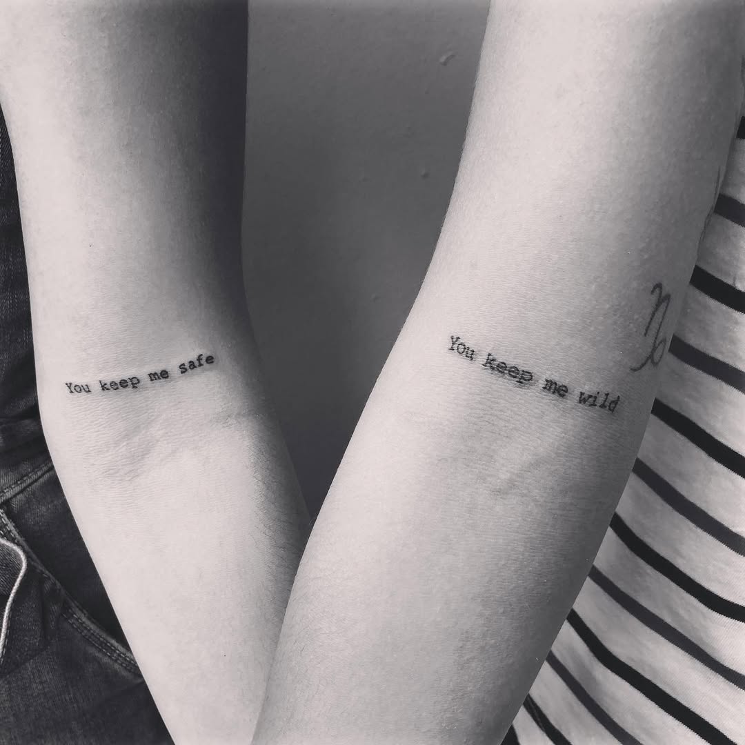 Bold tattoos celebrating sisterly bonds