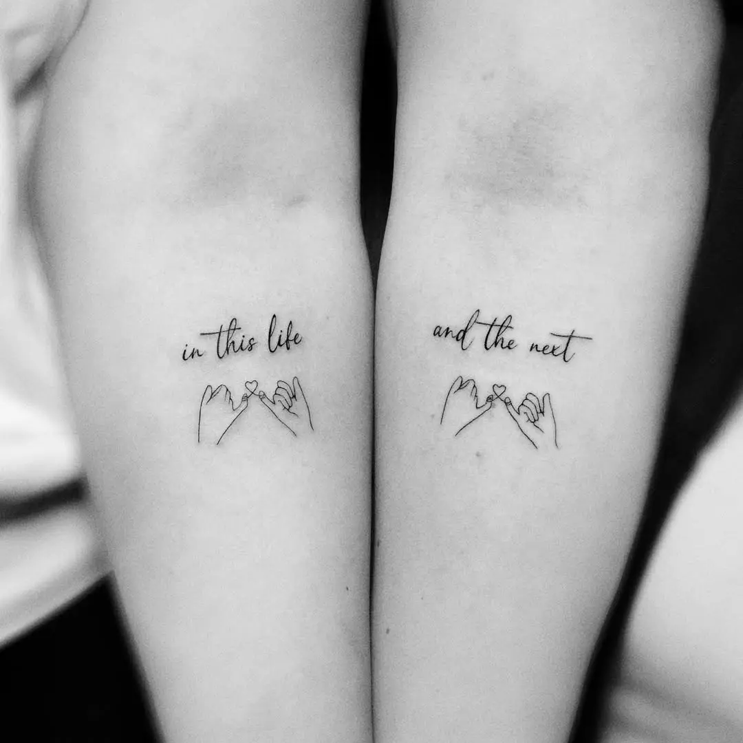 Meaningful sister bond tattoo design