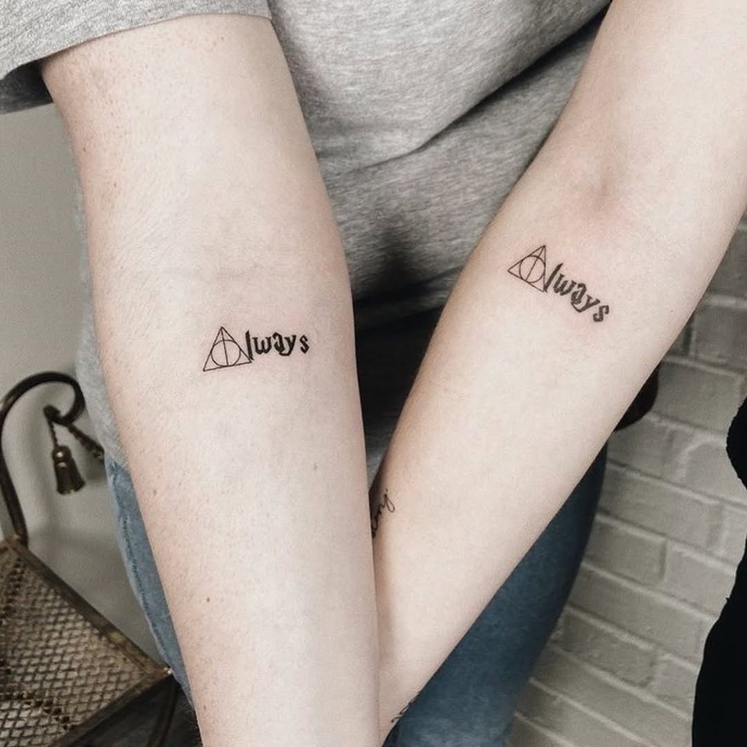 Minimalist sister tattoos with a powerful message