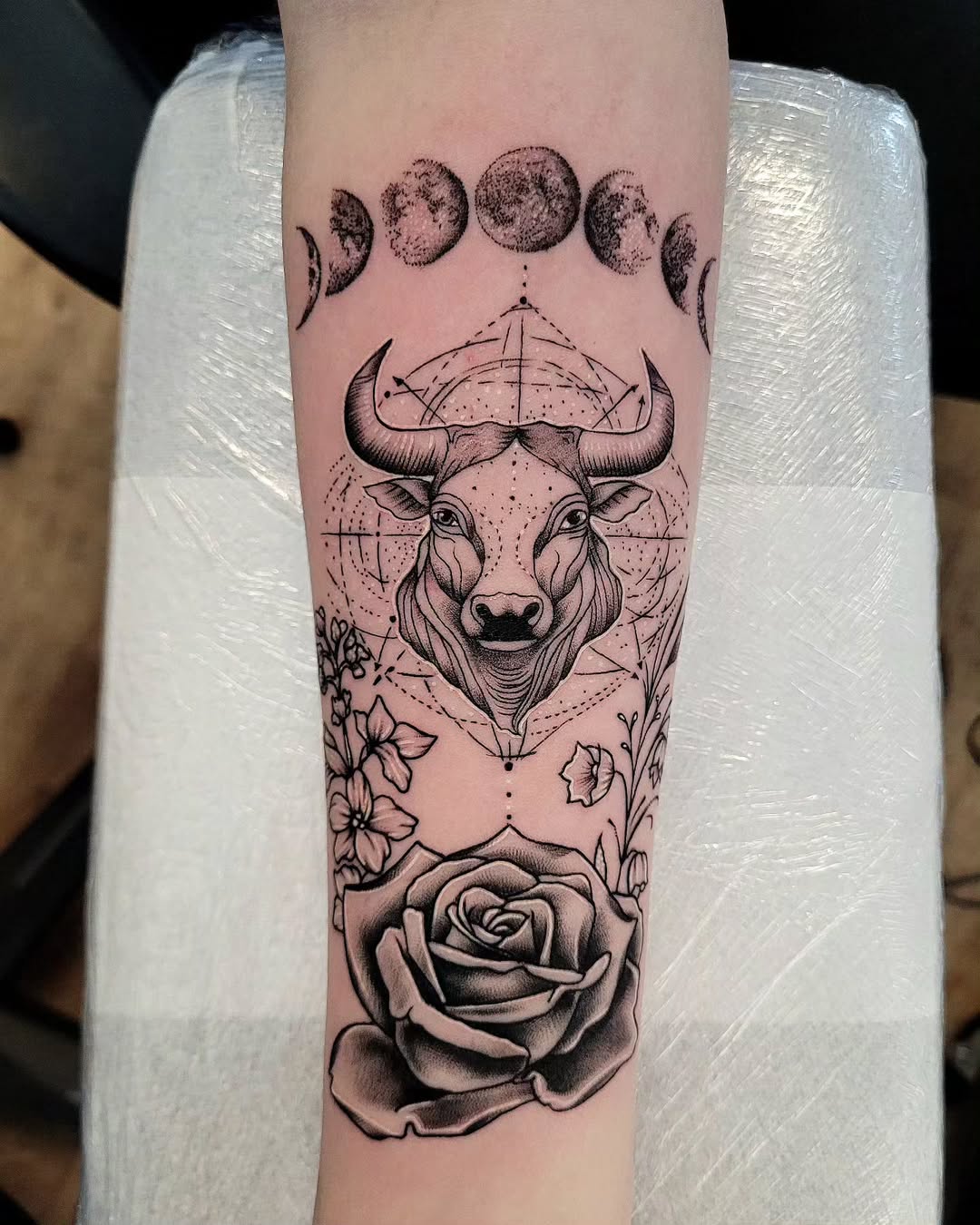 Taurus Zodiac Tattoo Design