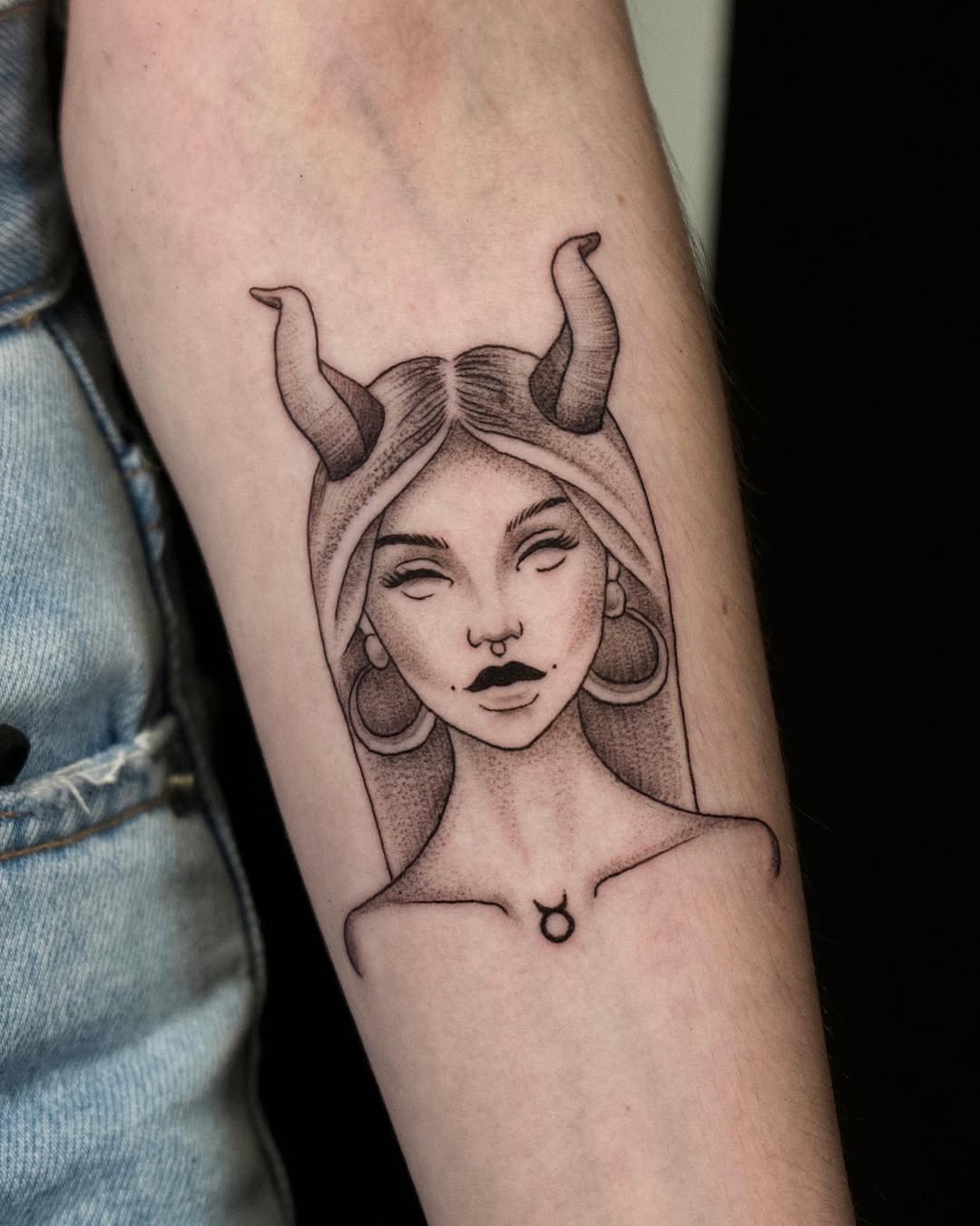 Elegant Taurus Tattoo Design