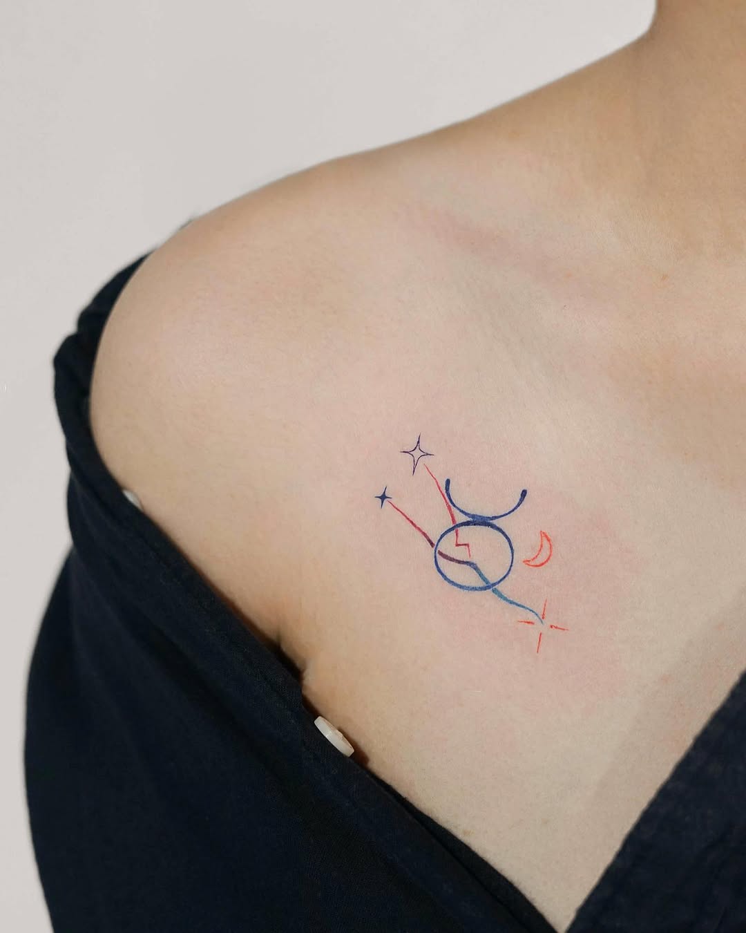 Stylish Taurus Tattoo Design