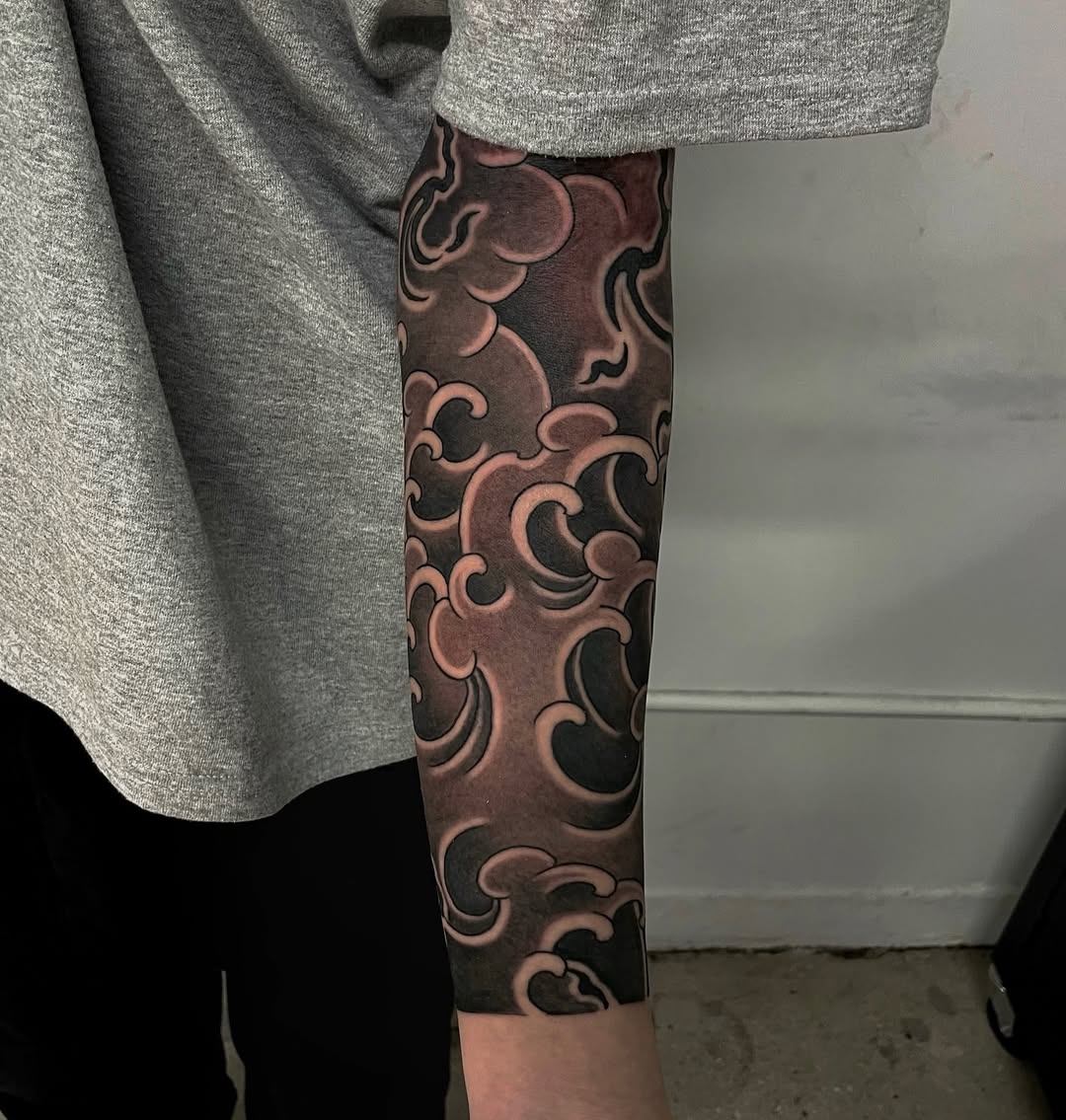 Stylish Wave Tattoo