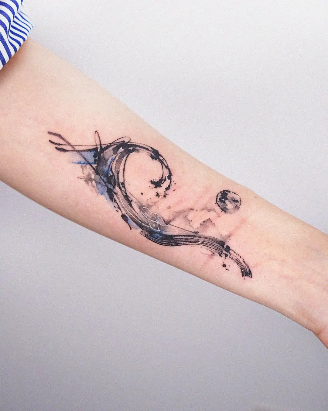 Stylish Wave Tattoo
