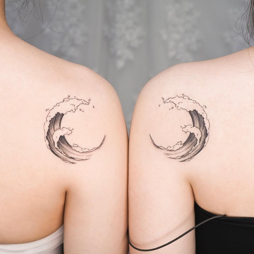 Sisterly Wave Tattoos