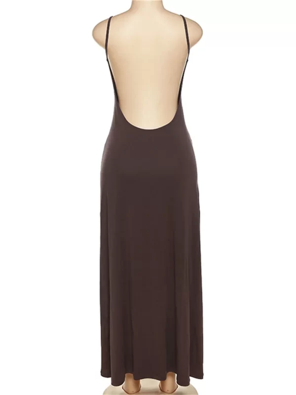 Elegant Backless Spaghetti Strap Summer Dress - Image 4