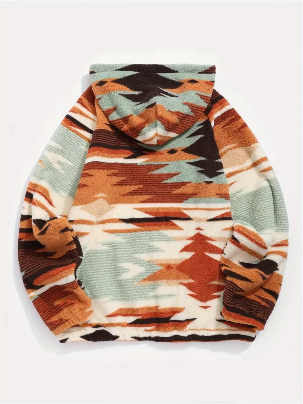 Women's Ultra-Fine Fleece Hooded Aztec Sweater - Image 2