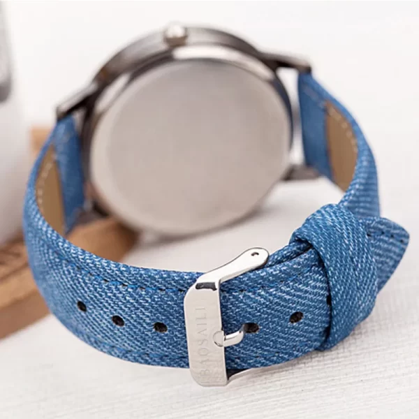 Charming Cat Quartz Watch for Women with Denim Strap - Image 4