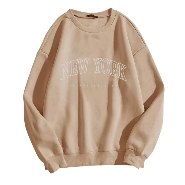 Versatile New York Letter Print Hoodie - Classic Graphic Pullover Sweatshirt - Image 9