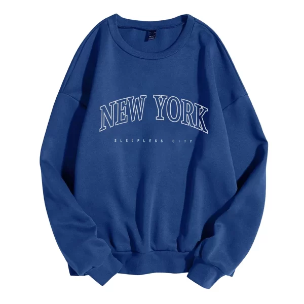 Versatile New York Letter Print Hoodie - Classic Graphic Pullover Sweatshirt - Image 10