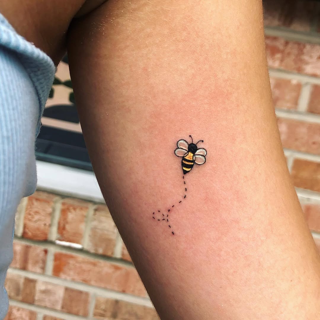 Charming Minimalist Bee Tattoo Concept