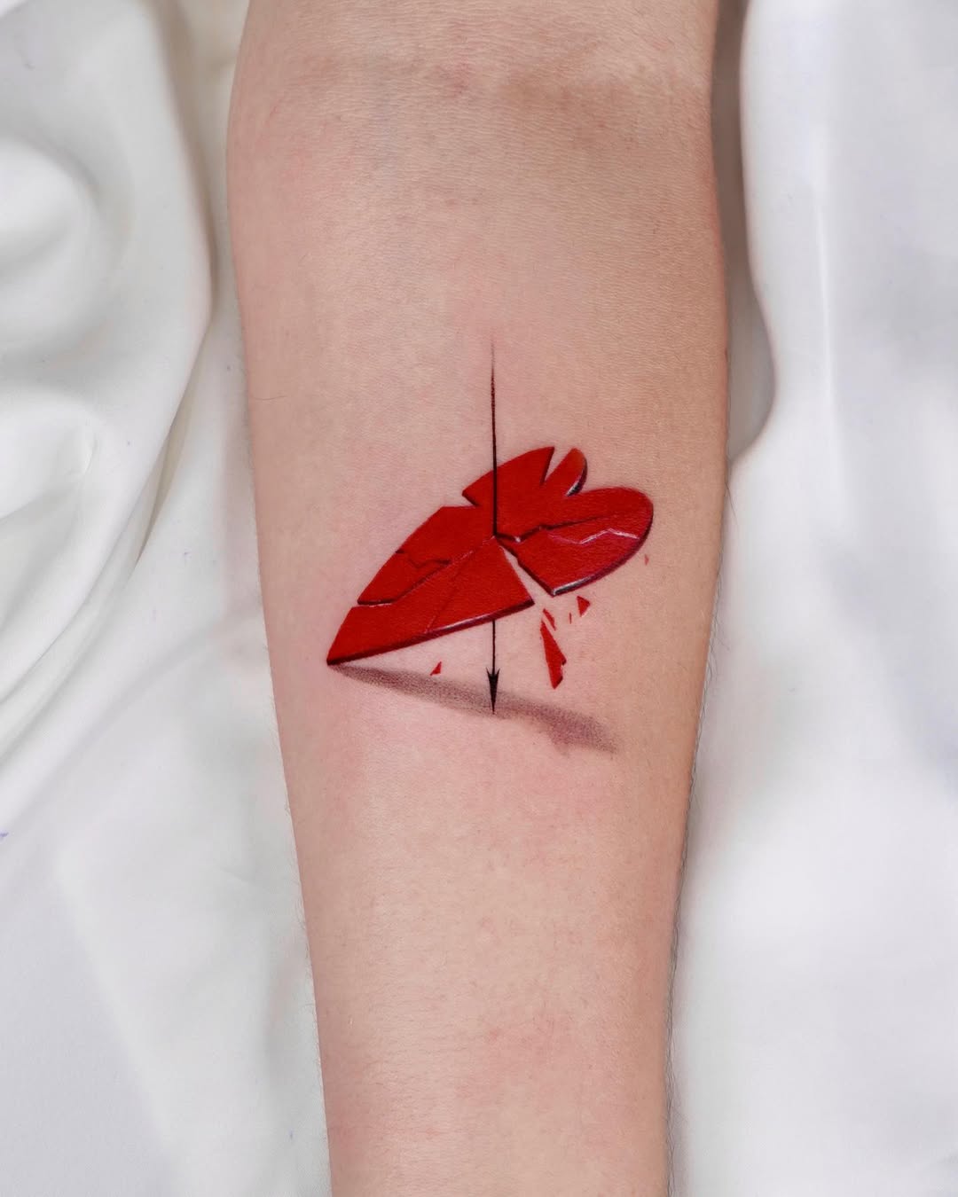 Breathtaking Broken Heart Tattoo Design