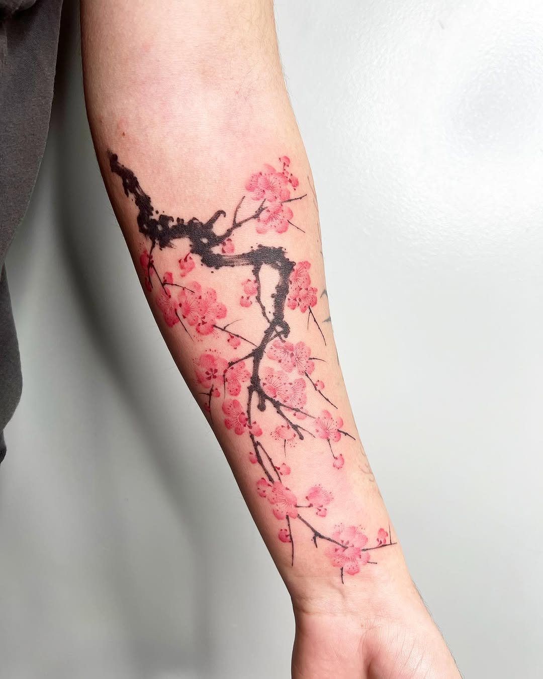 Stunning Cherry Blossom Tattoo on Arm