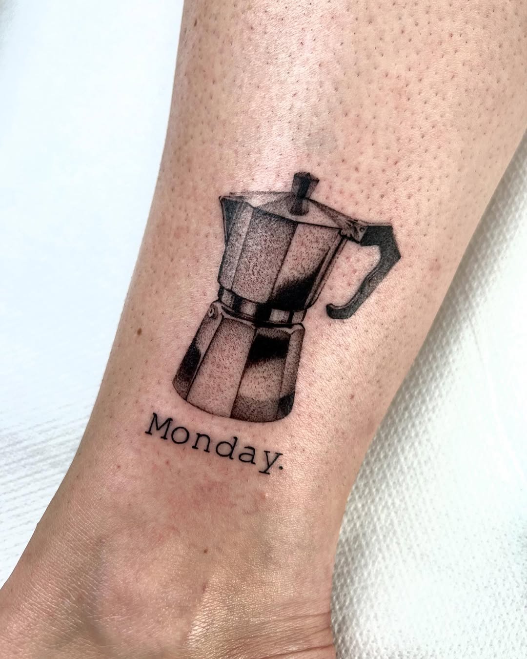 Stylish Moka Pot Tattoo for Coffee Lovers