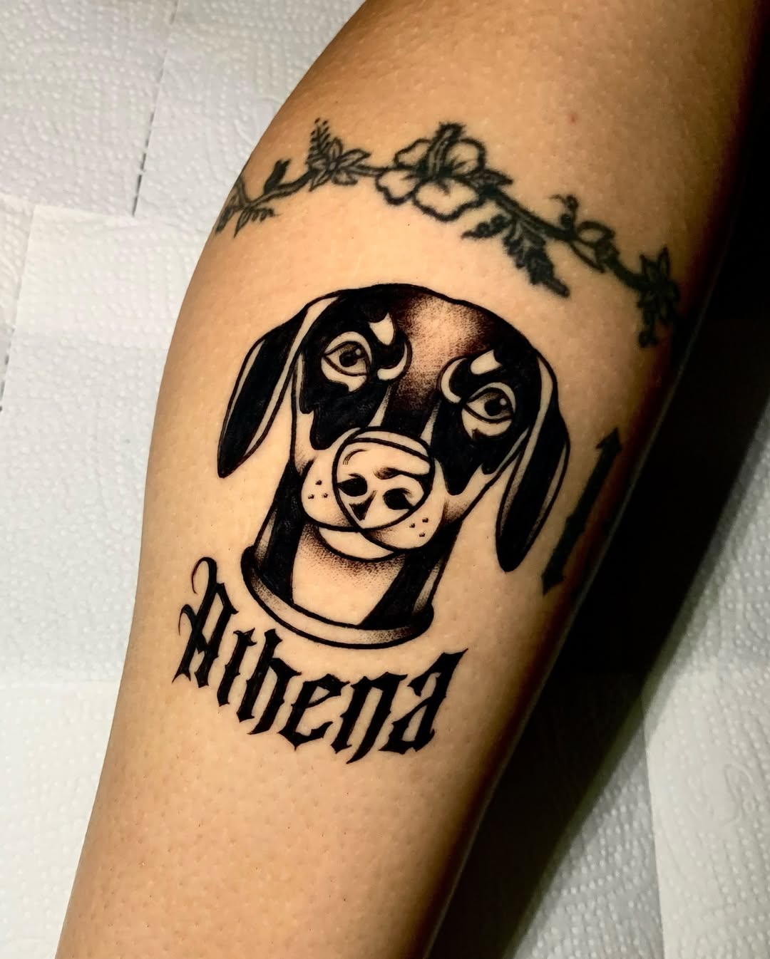 Personalized tribute through dog tattoo art