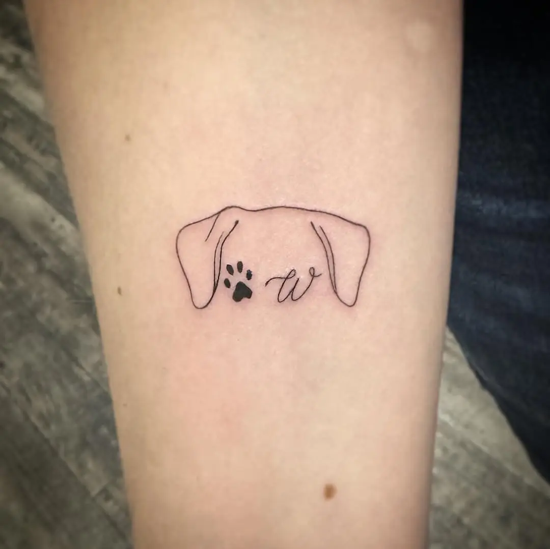 Minimalist Dog Symbolism in Tattoo Art