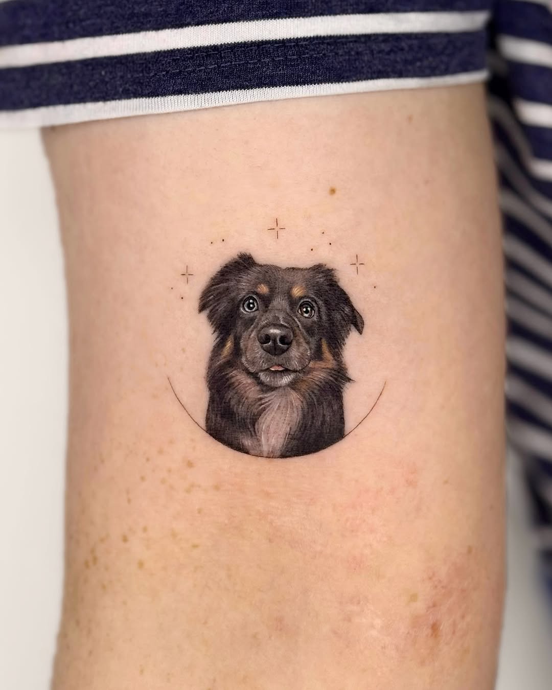 Stunning Dog Portrait Tattoo on Inner Arm