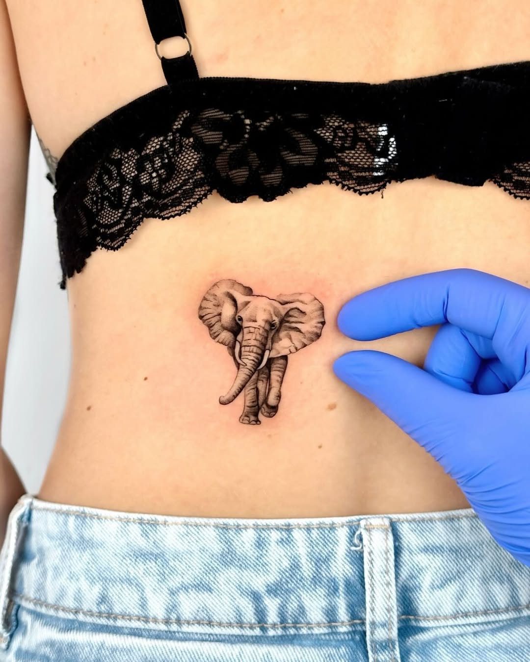 Artistic Elephant Tattoo on Skin