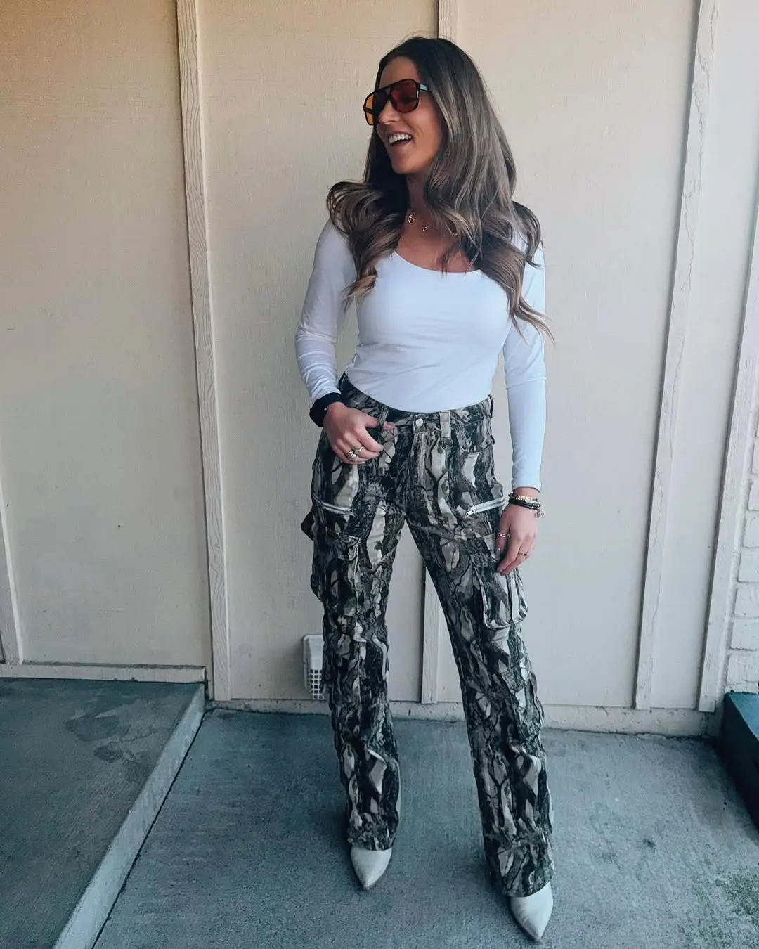 Effortlessly stylish flare pants ensemble for outings