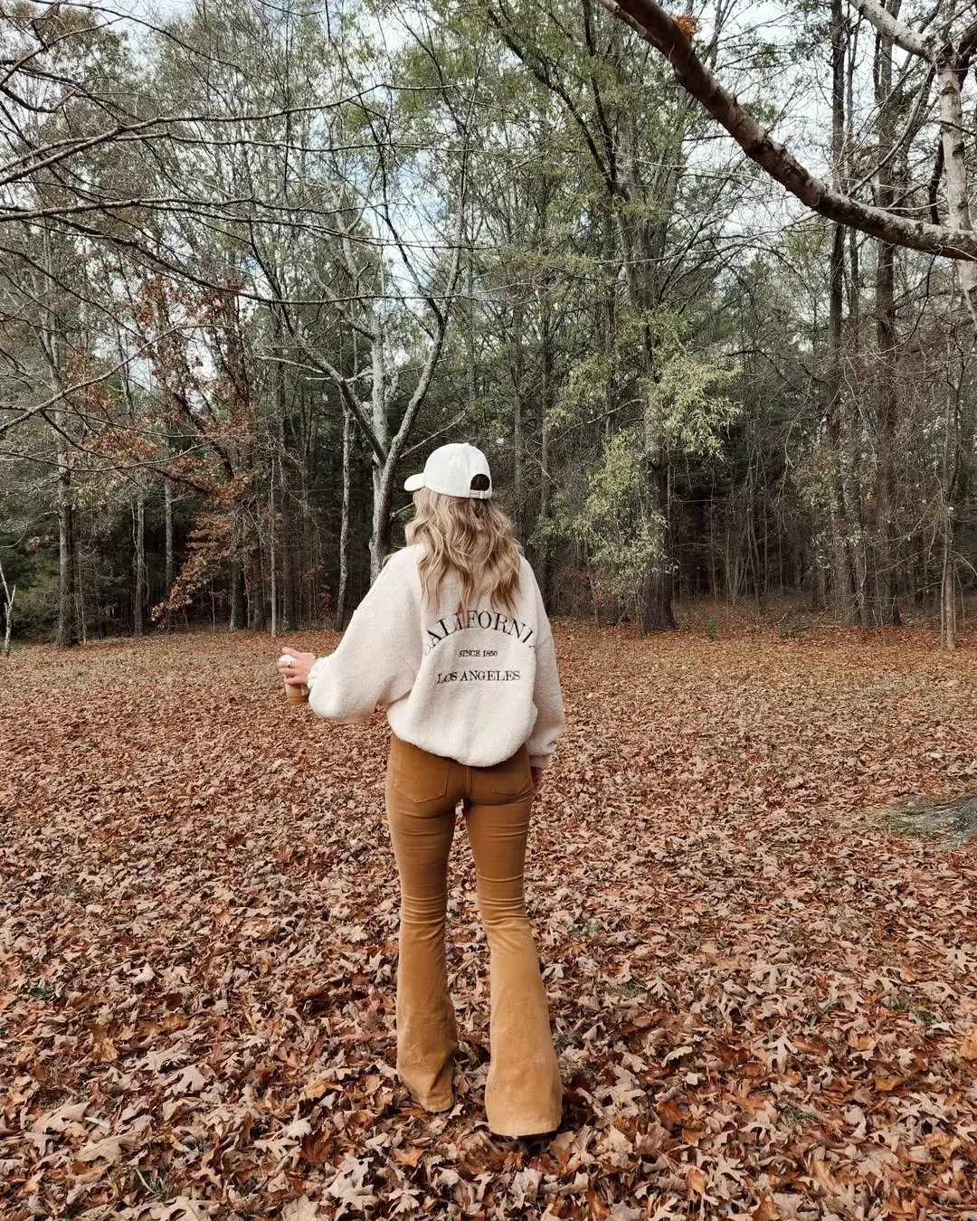 Stylish flare pants ensemble for chilly days