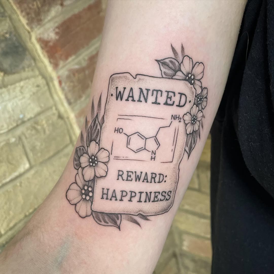 A unique tattoo signifying mental health reward