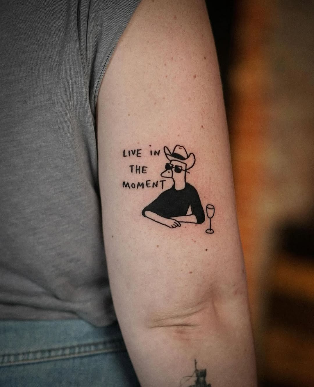 Embrace mindfulness with this playful tattoo design