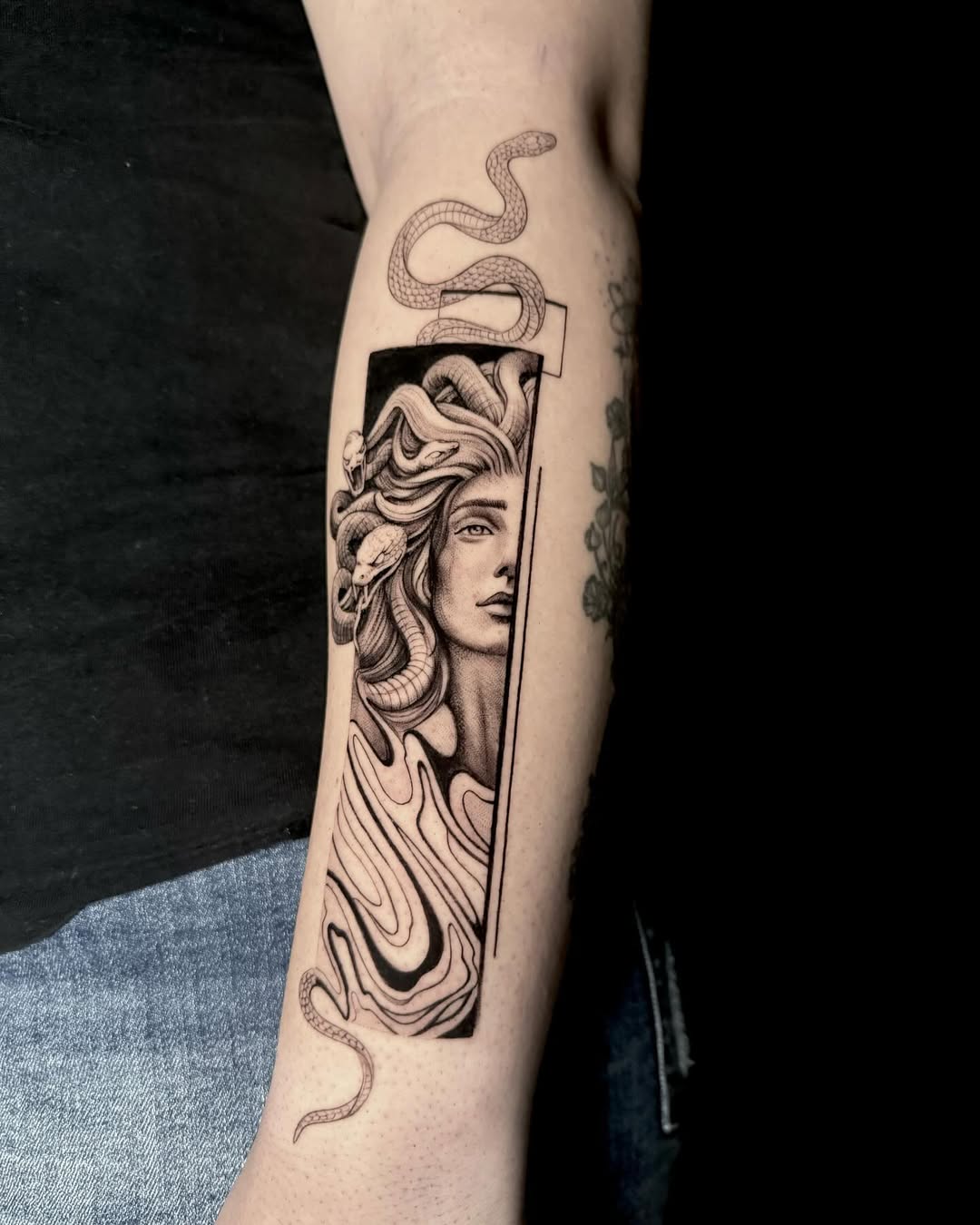 Intricate Medusa Tattoos with Snake Details