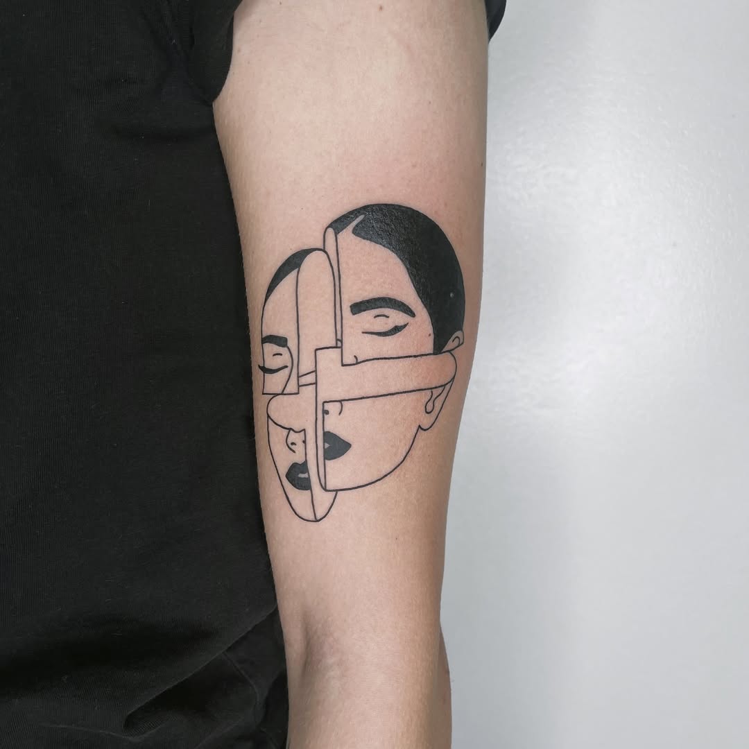 Stylish Tattoo Representing Inner Emotions