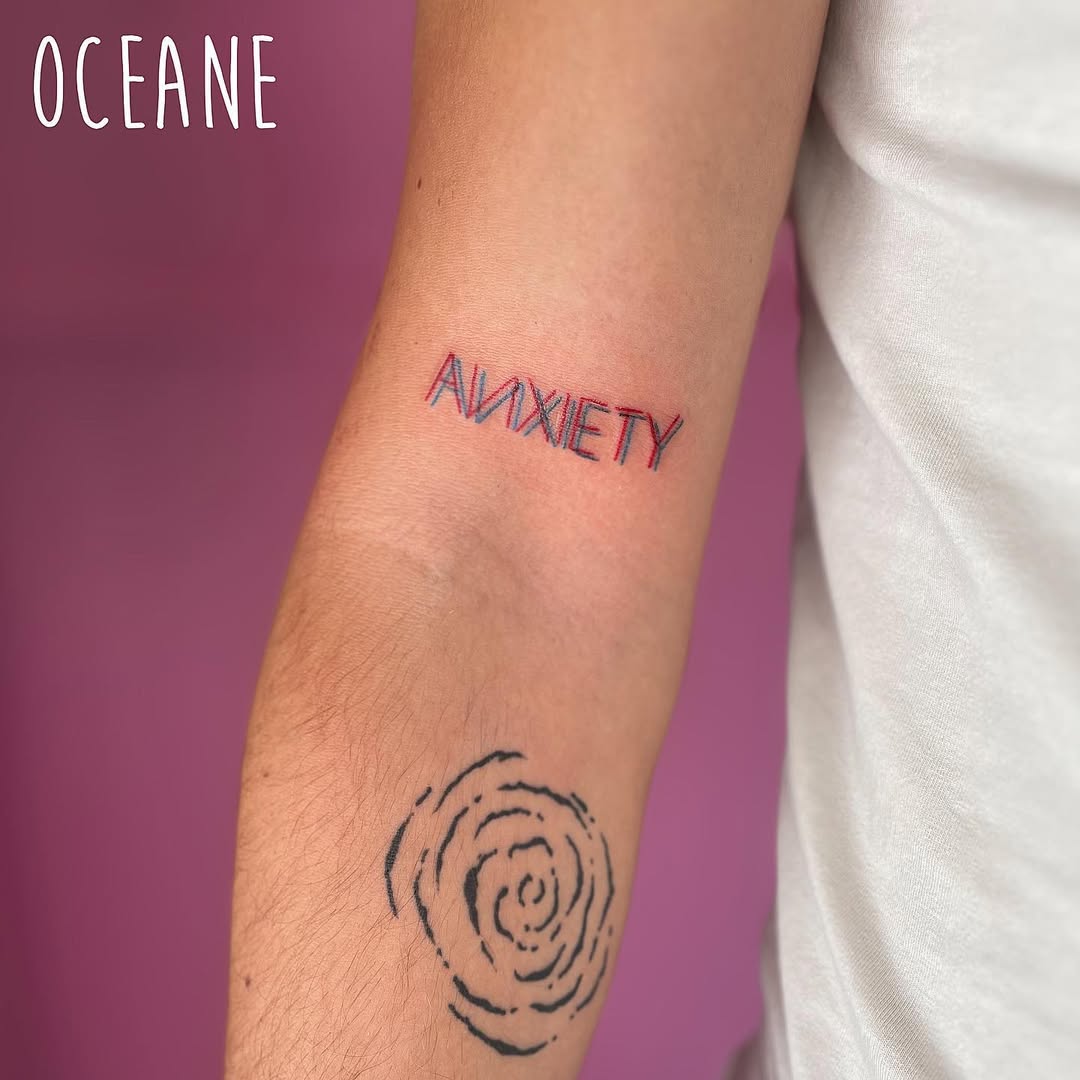 Anxiety Tattoo with Bold Typography