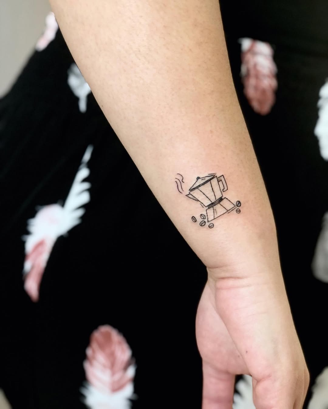 Charming minimal espresso tattoo design