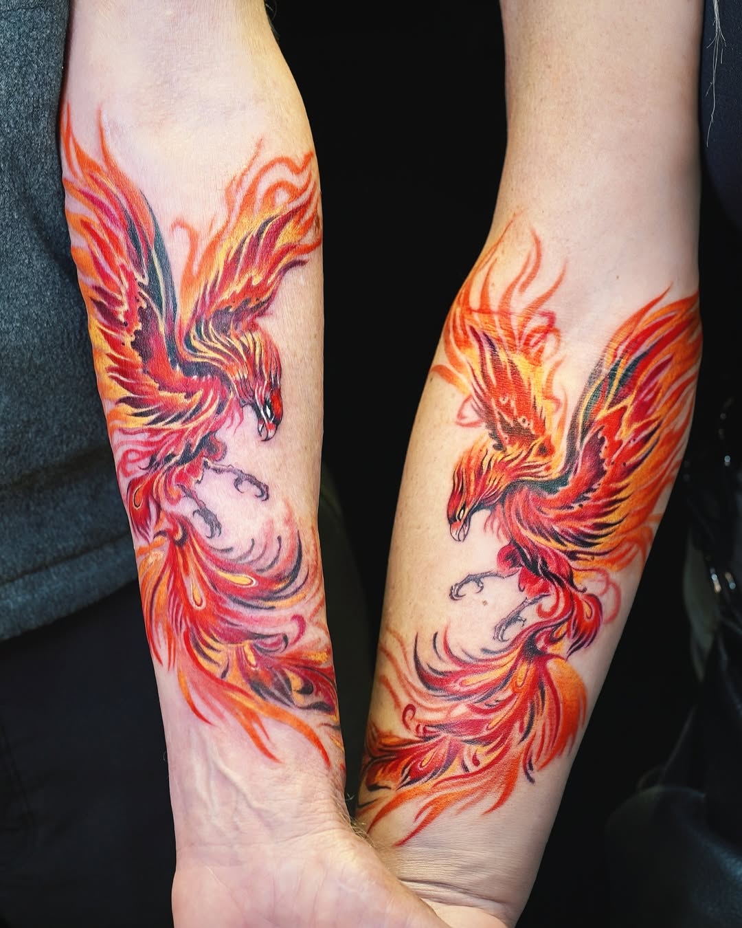 Vibrant Phoenix Tattoos Symbolizing Rebirth